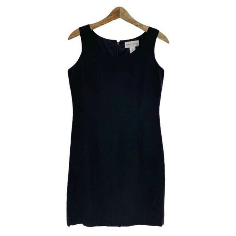Bloomingdale’s Little Black Sheath Dress Silk City Minimalist Career Size 8 NEW